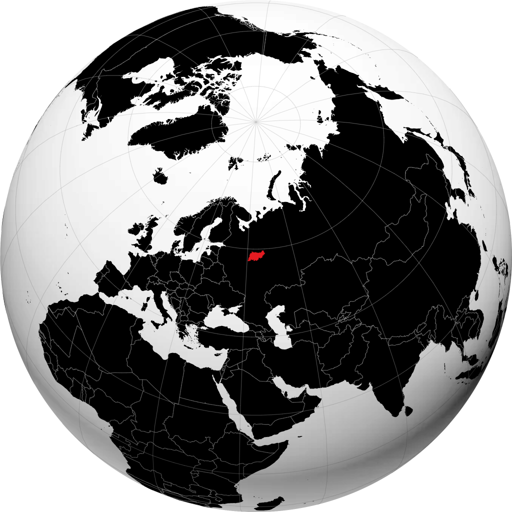 Oblast Kostroma auf dem Globus
