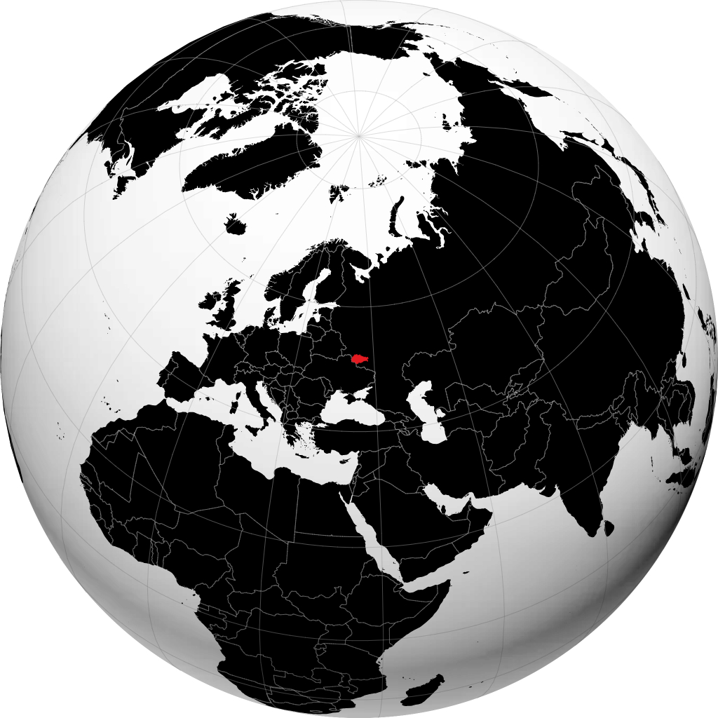 Oblast Kursk auf dem Globus