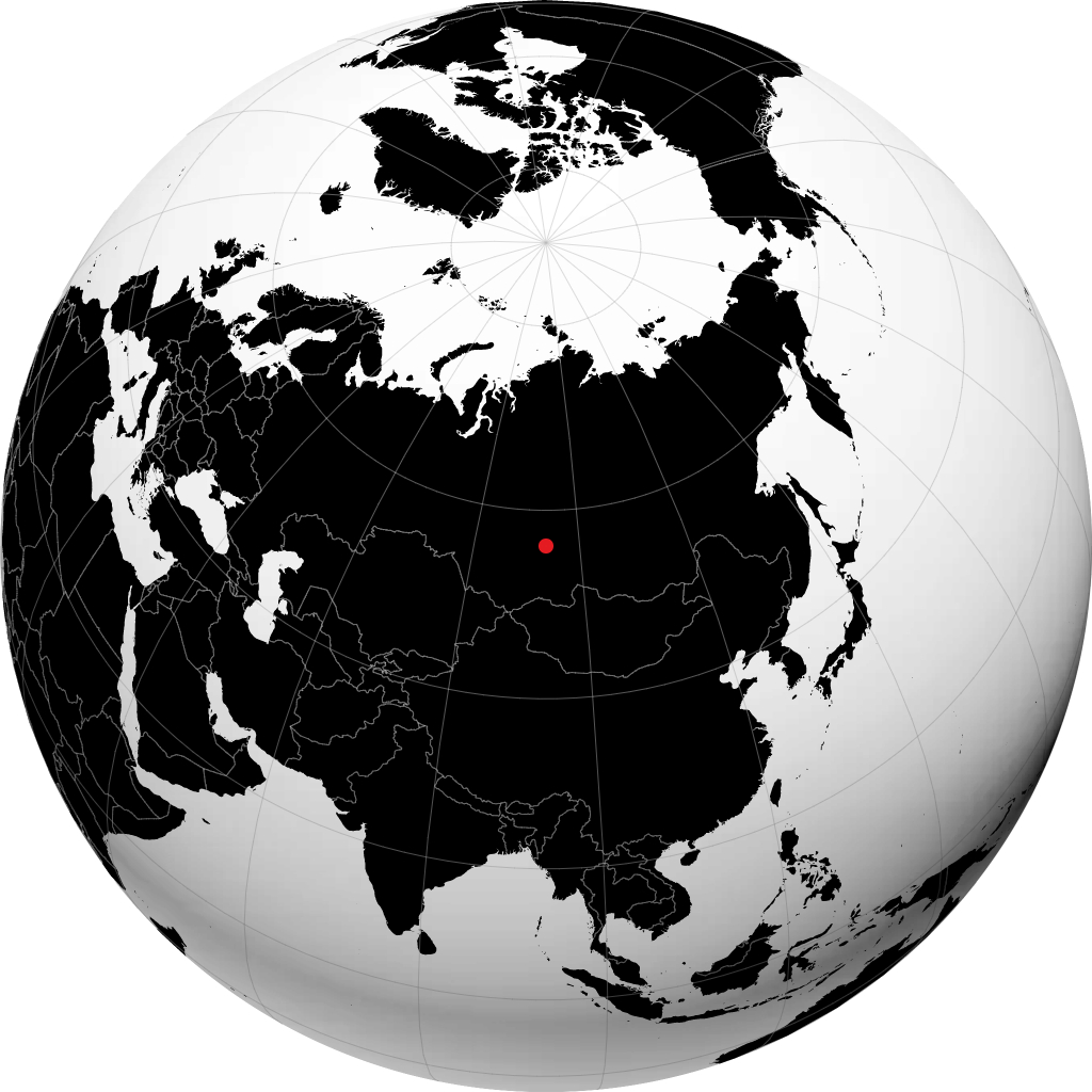 Schelesnogorsk auf dem Globus