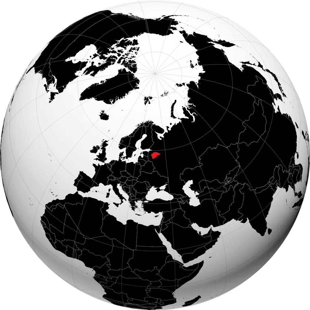 Gebiet Nowgorod auf dem Globus