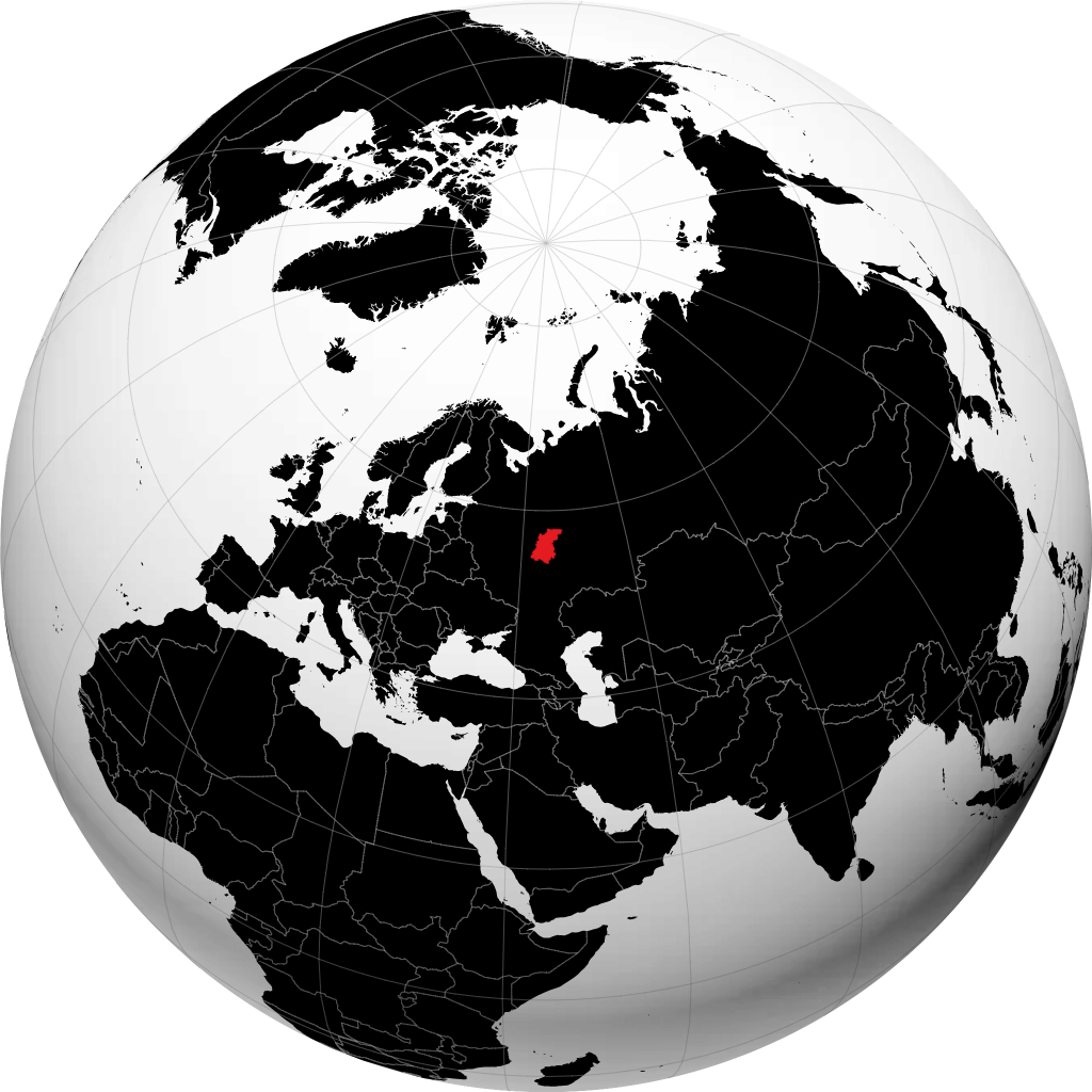 Gebiet Nischni Nowgorod auf dem Globus