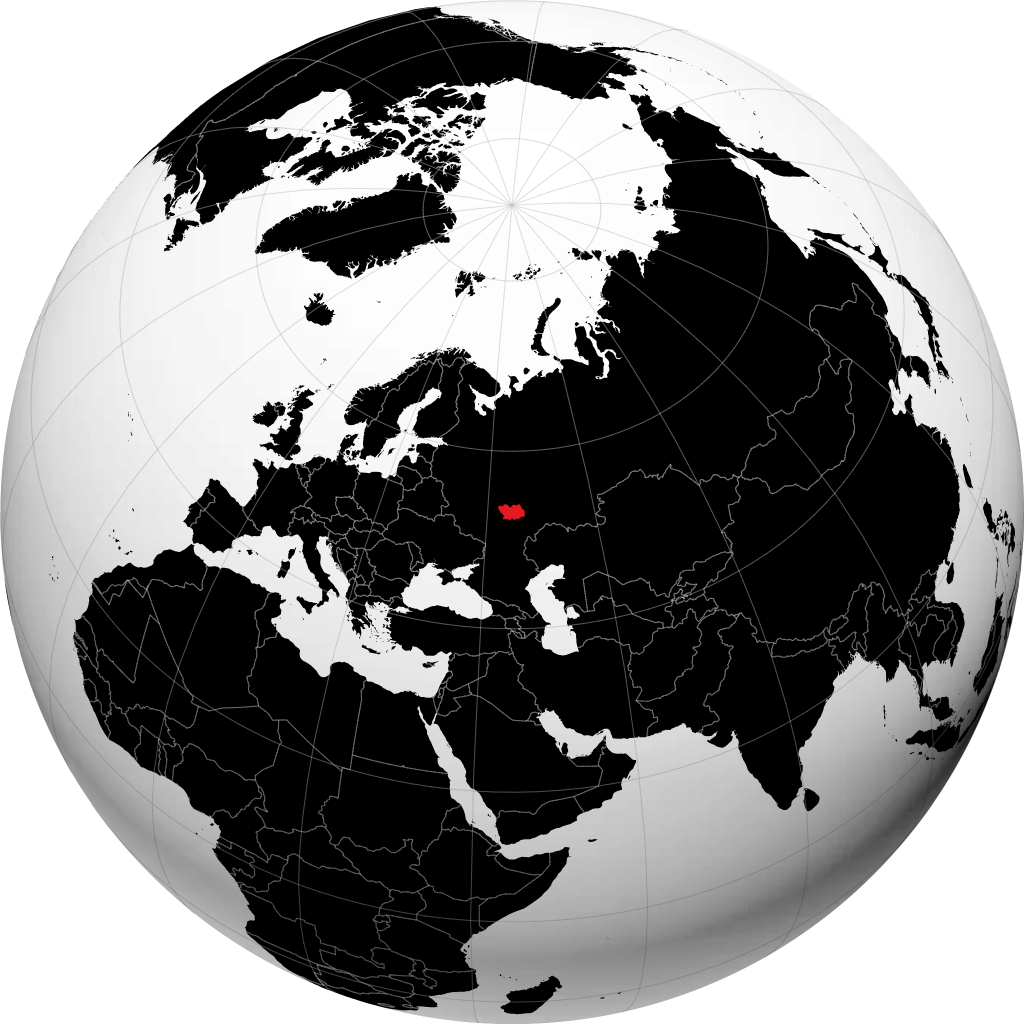 Gebiet Pensa auf dem Globus