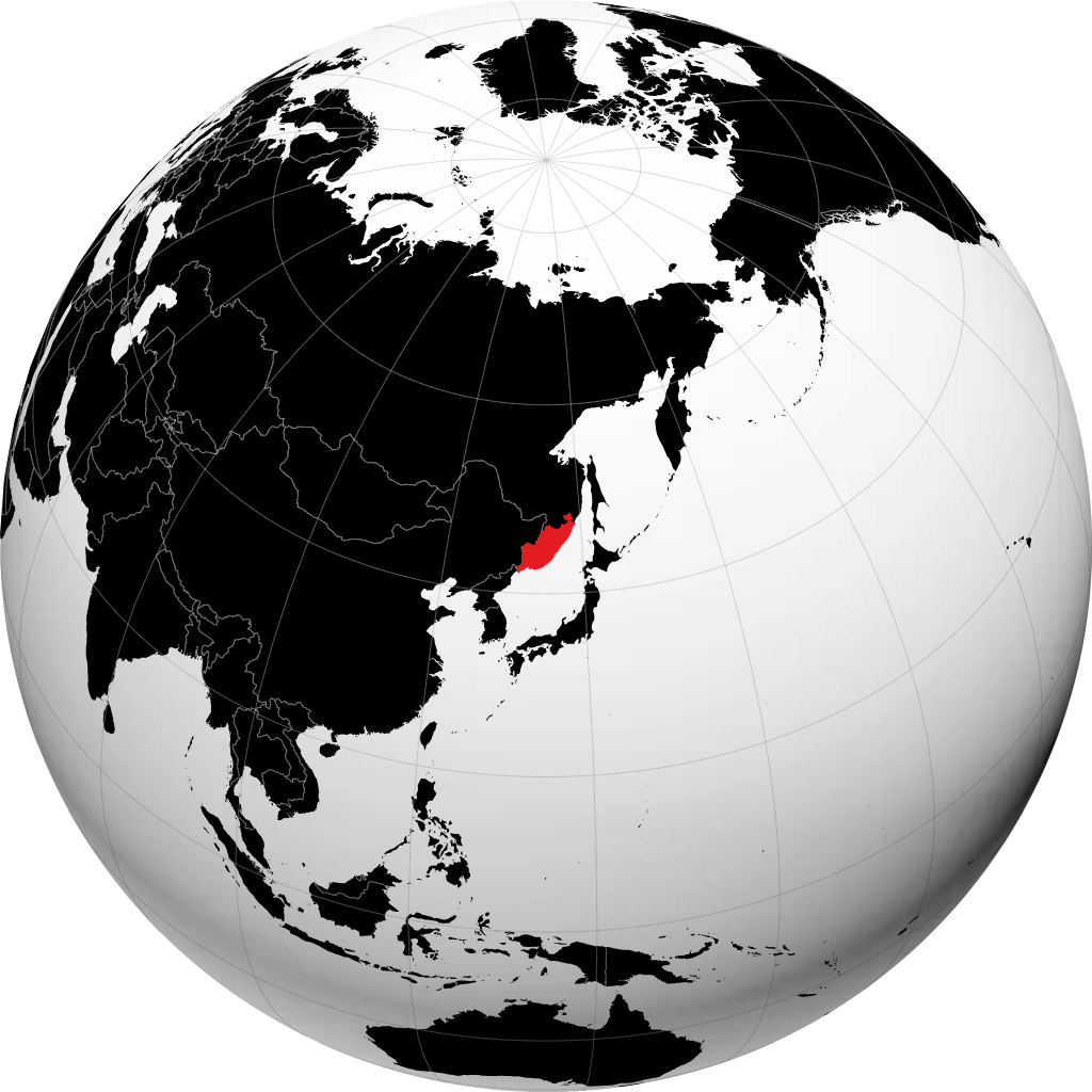 Region Primorje auf dem Globus
