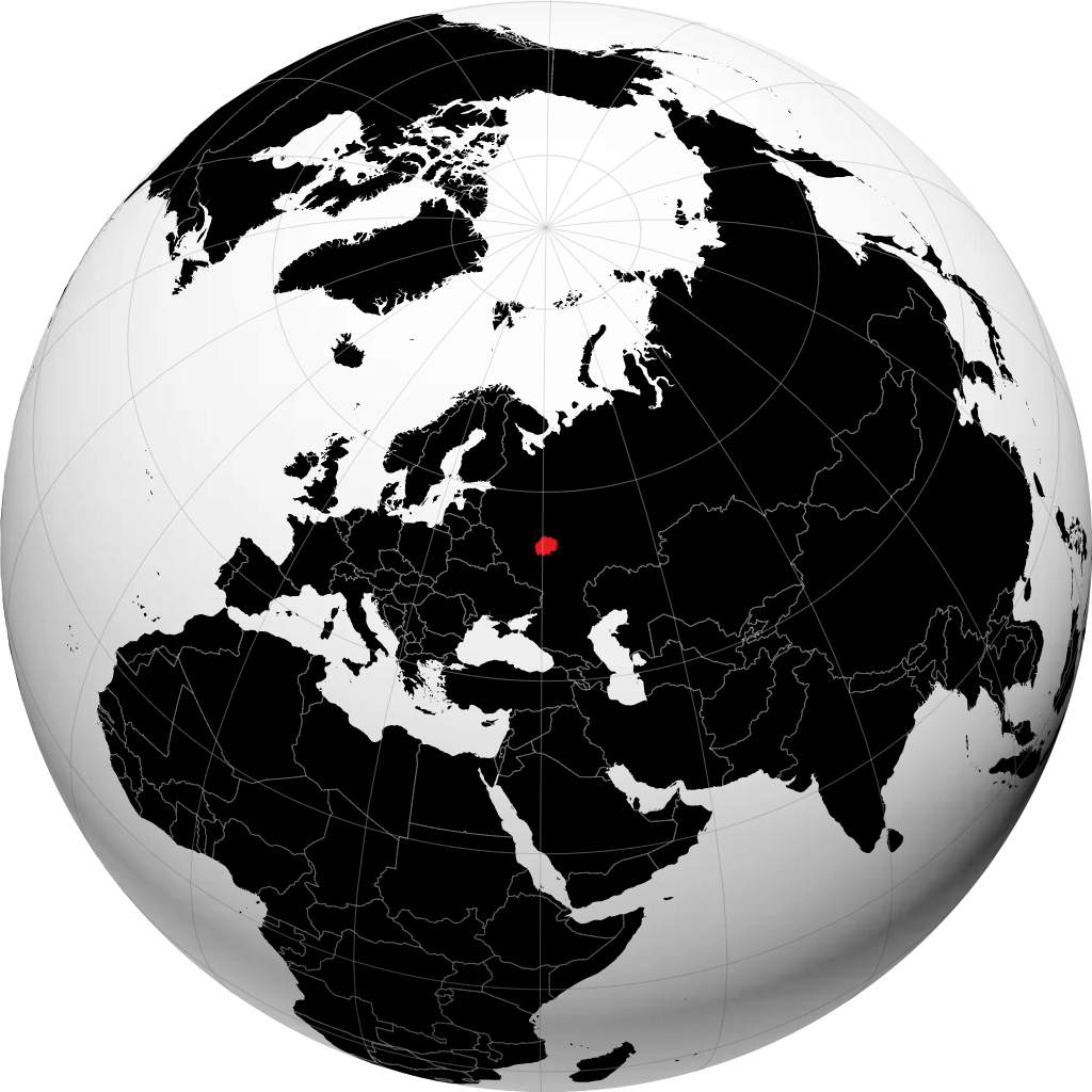 Gebiet Rjasan auf dem Globus