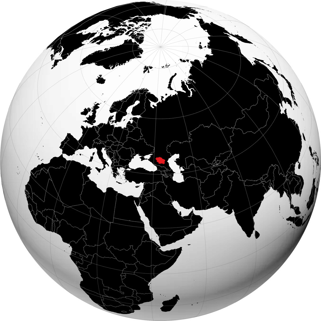 Region Stawropol auf dem Globus