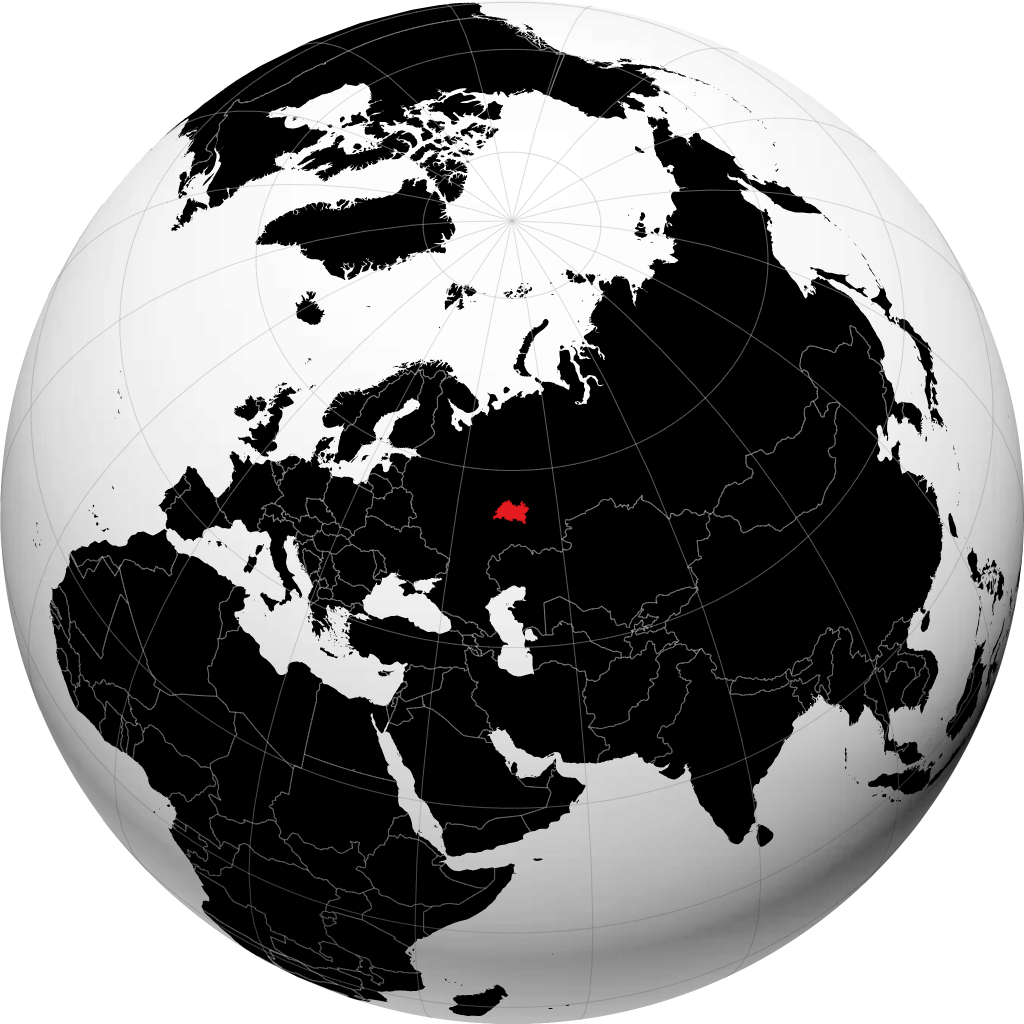 Tatarstan auf dem Globus