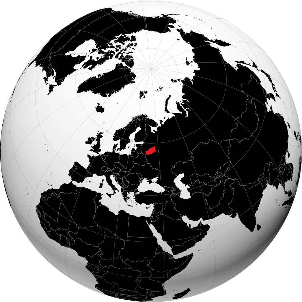 Gebiet Twer auf dem Globus