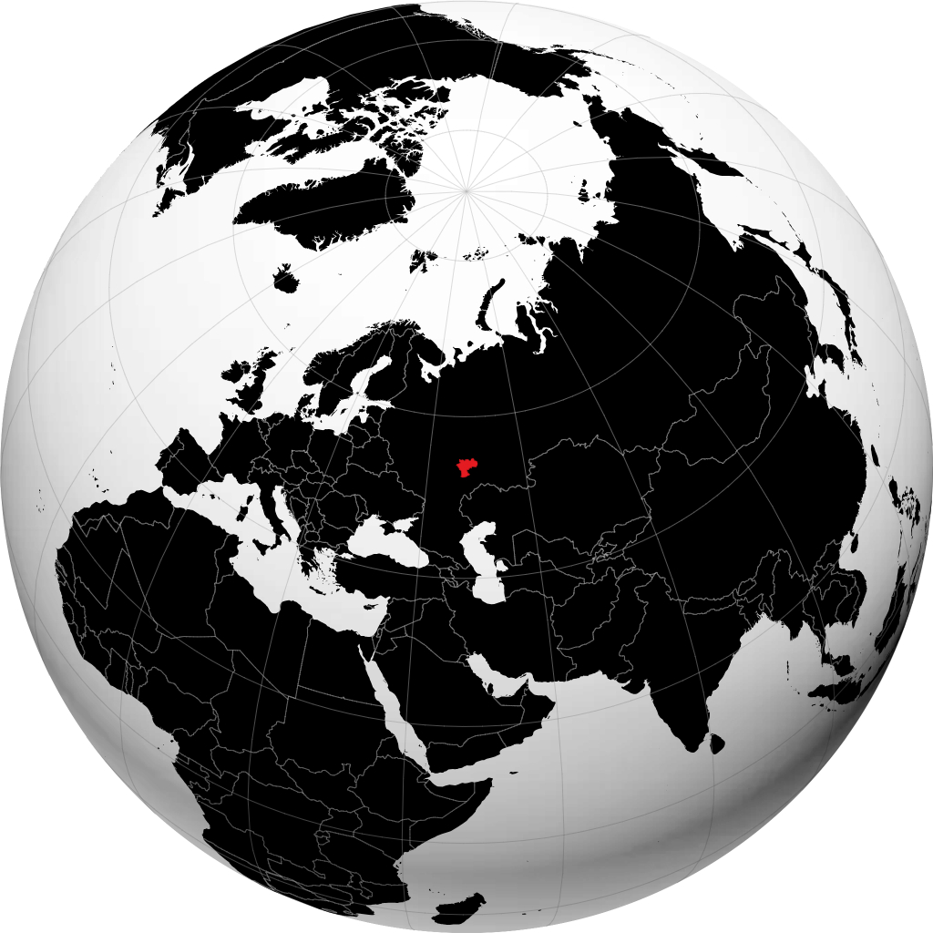 Gebiet Uljanowsk auf dem Globus