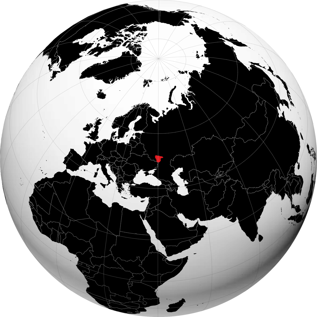 Region Woronesch auf dem Globus