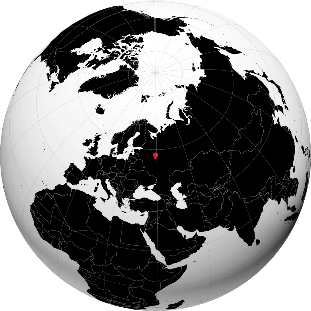 Oblast Jaroslawl auf dem Globus