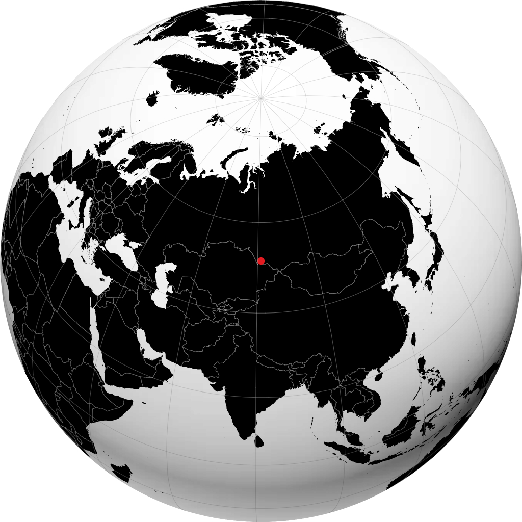 Rubtsovsk auf dem Globus