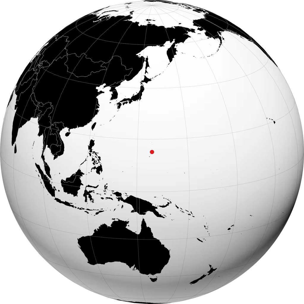 Saipan auf dem Globus