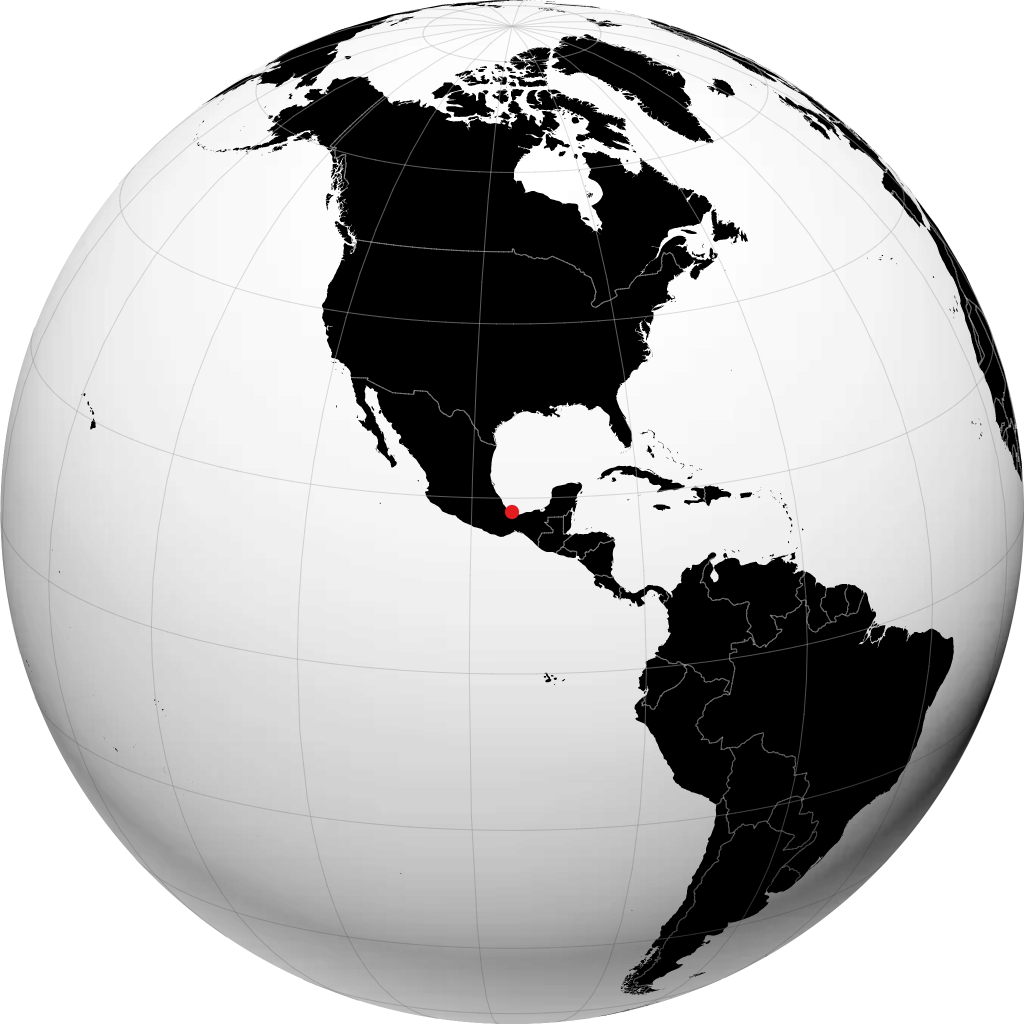 San Andrés Tuxtla auf dem Globus