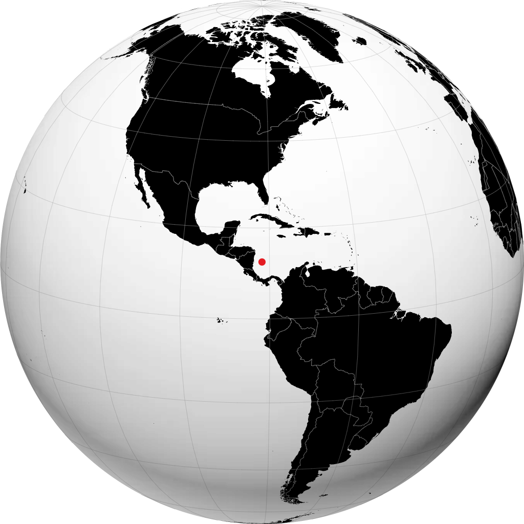 San Andrés auf dem Globus