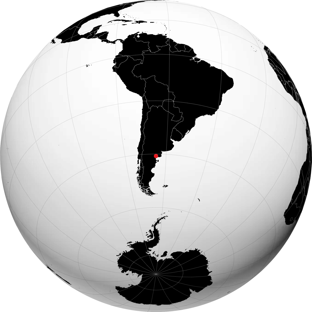San Antonio Oeste auf dem Globus
