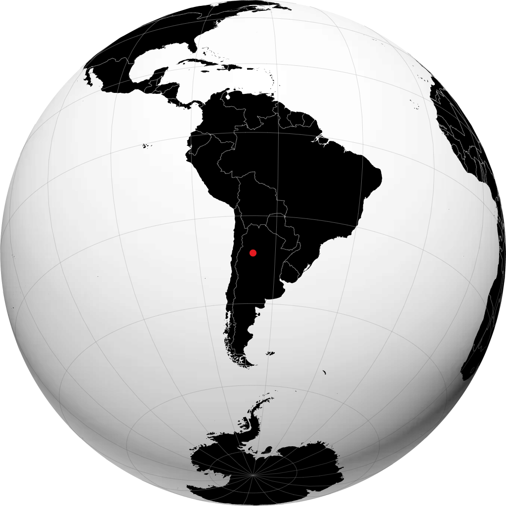 San Fernando del Valle de Catamarca auf dem Globus