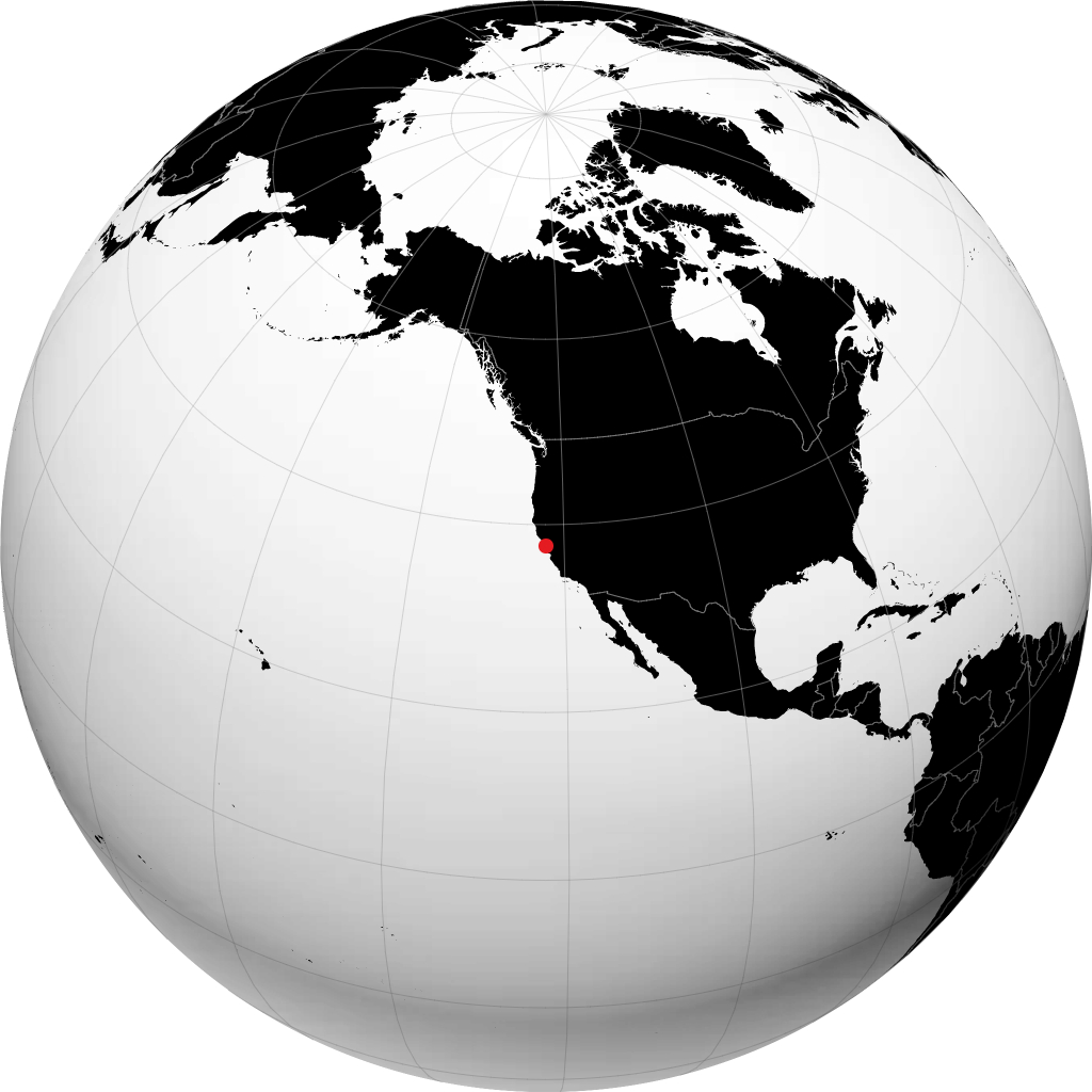 San Francisco auf dem Globus