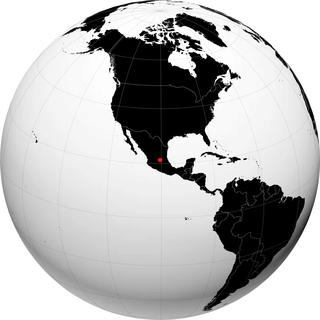 San Luis de la Paz auf dem Globus