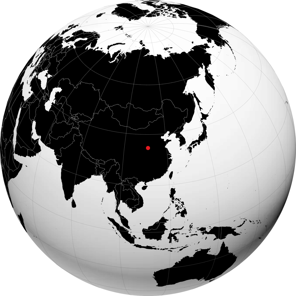 Sanmenxia auf dem Globus