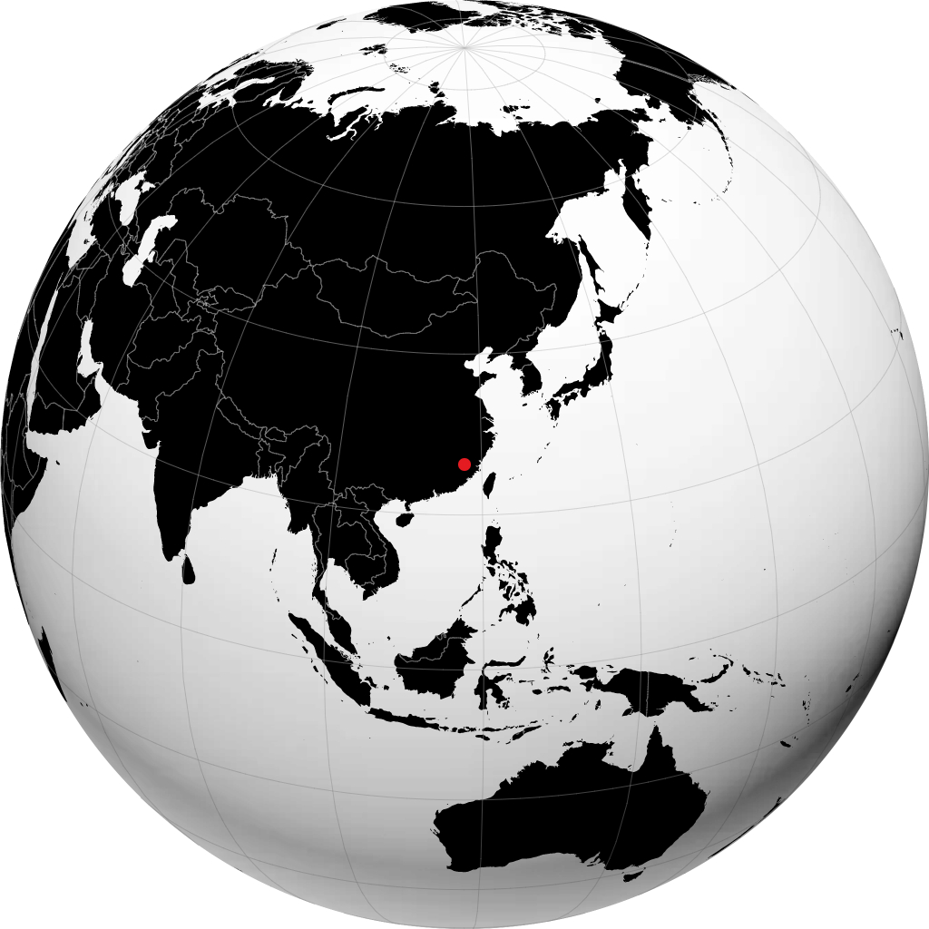 Sanming auf dem Globus