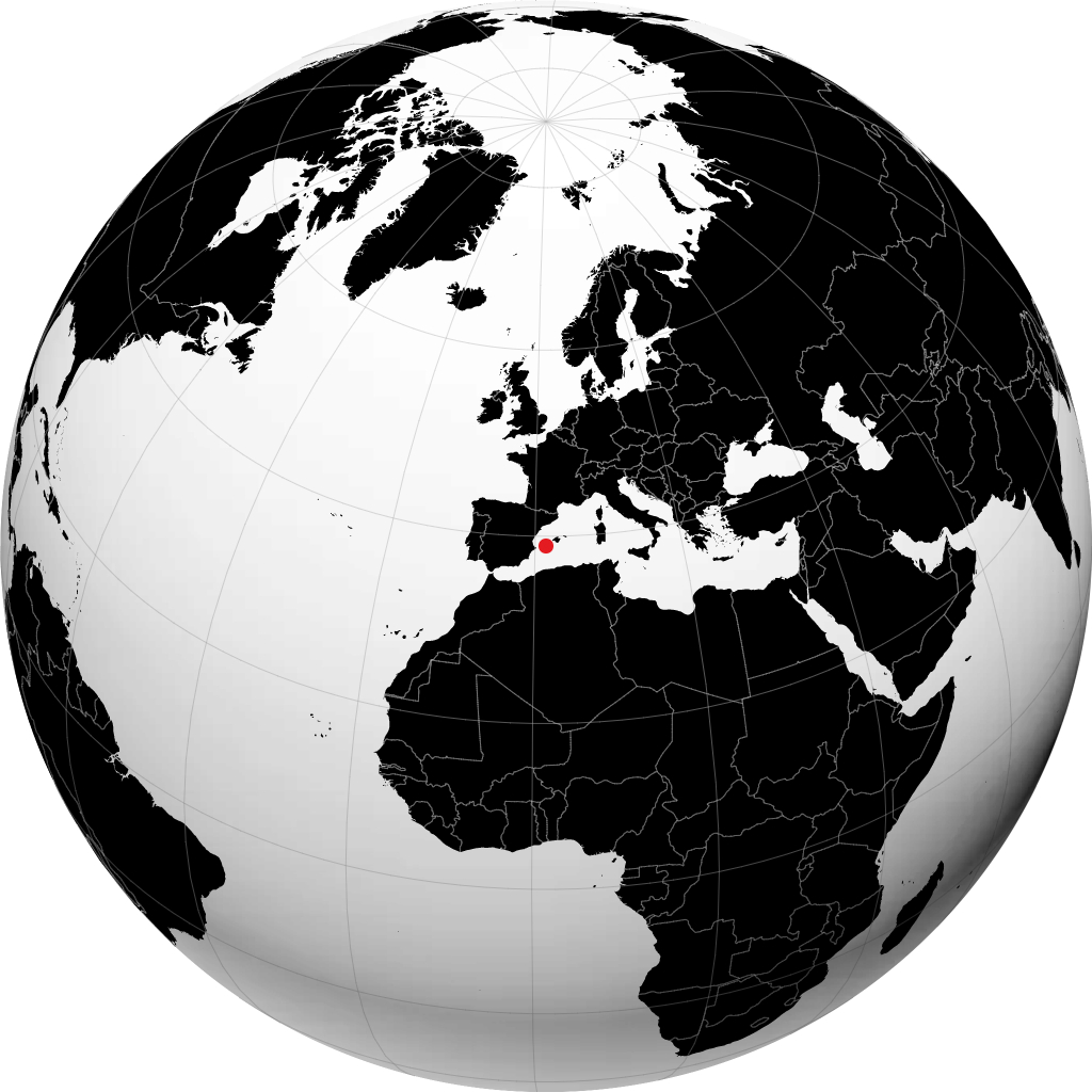 Santa Eulària des Riu auf dem Globus