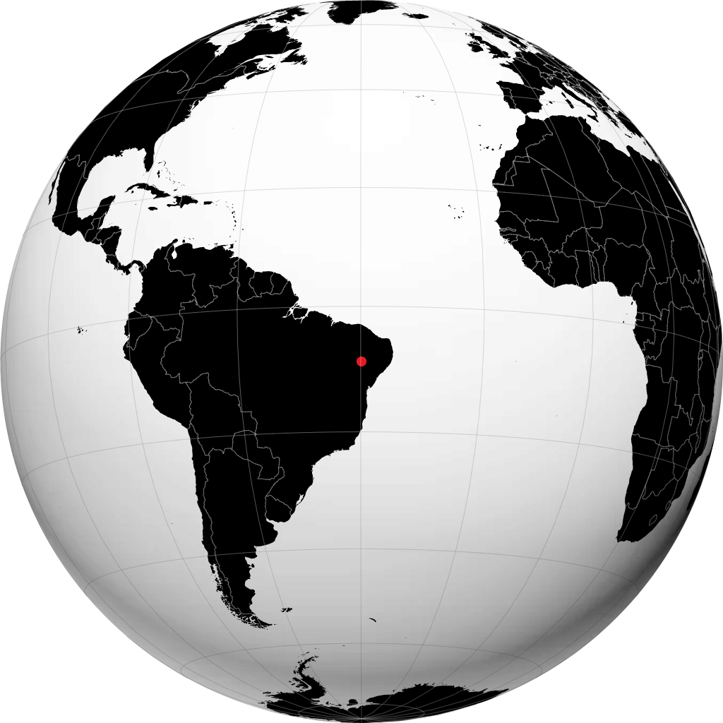 Santa Maria da Boa Vista auf dem Globus