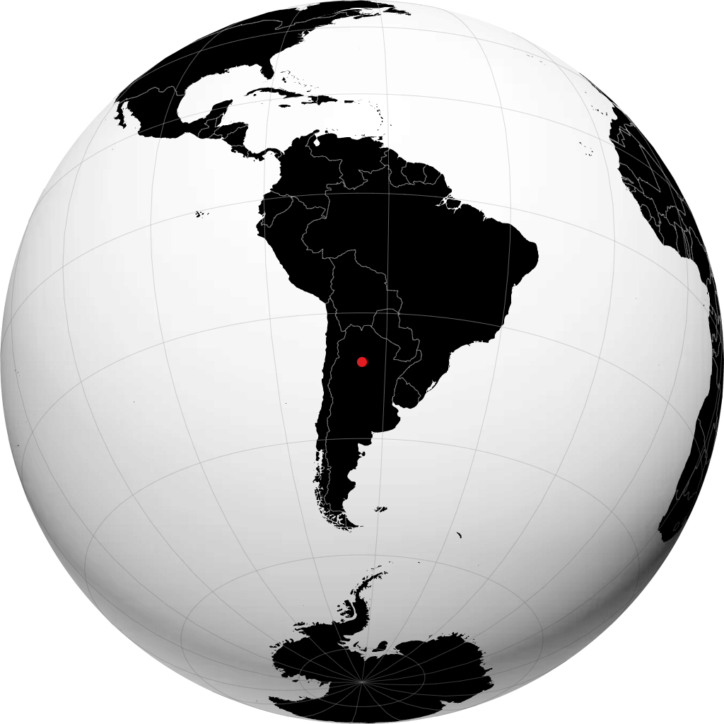 Santiago del Estero auf dem Globus
