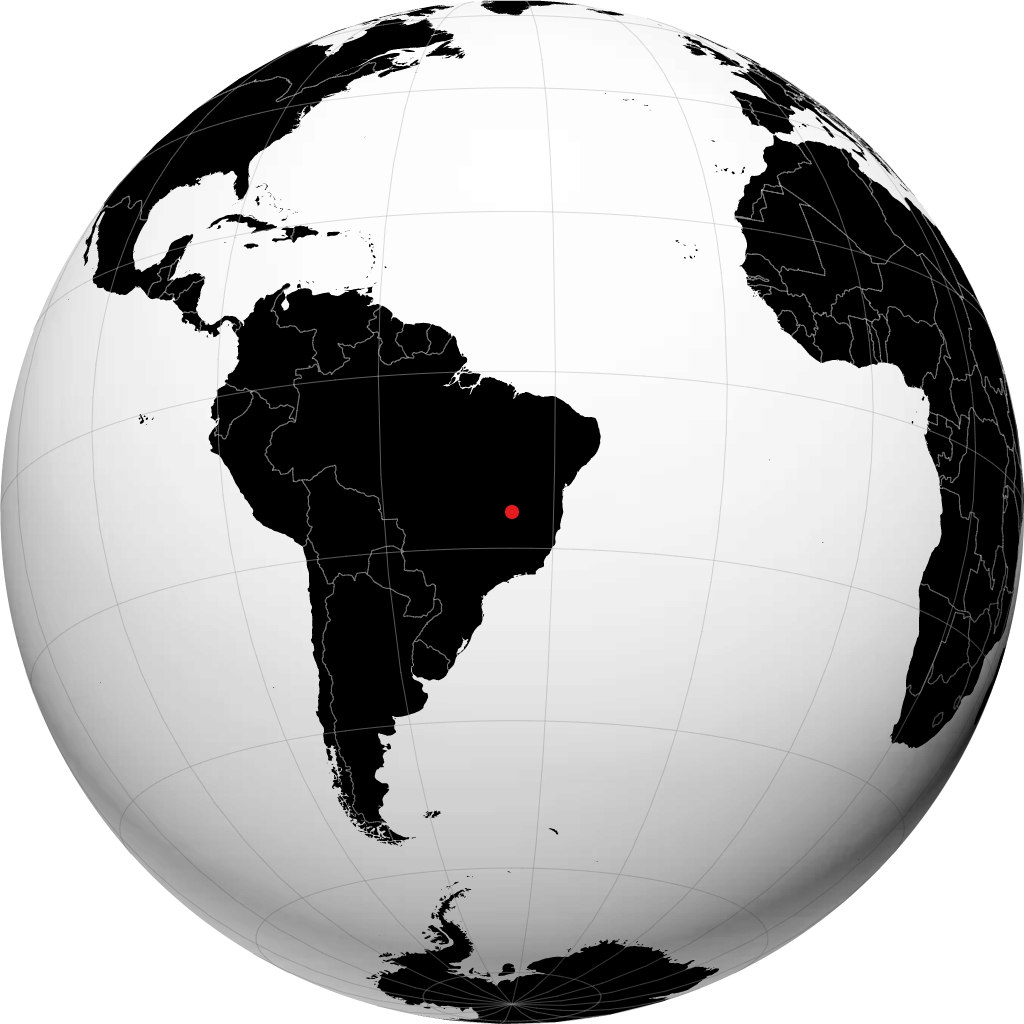 São Francisco auf dem Globus