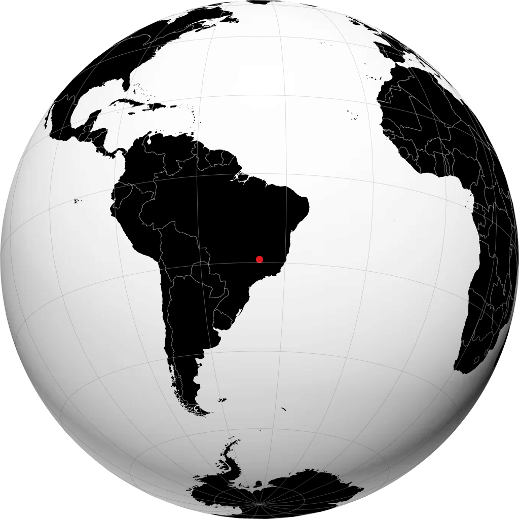 São Gotardo auf dem Globus