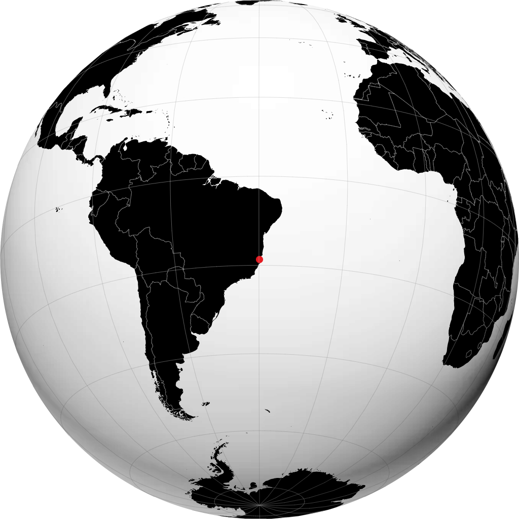 São Mateus auf dem Globus