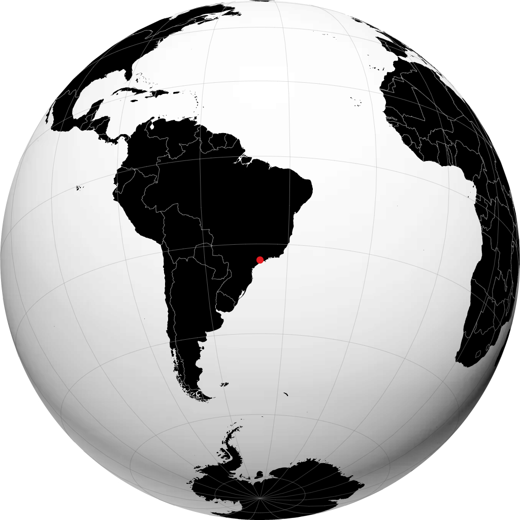 São Paulo auf dem Globus