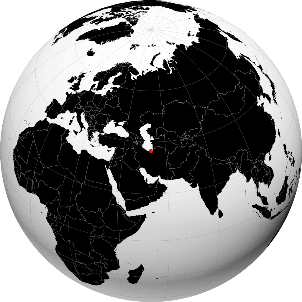 Sari auf dem Globus