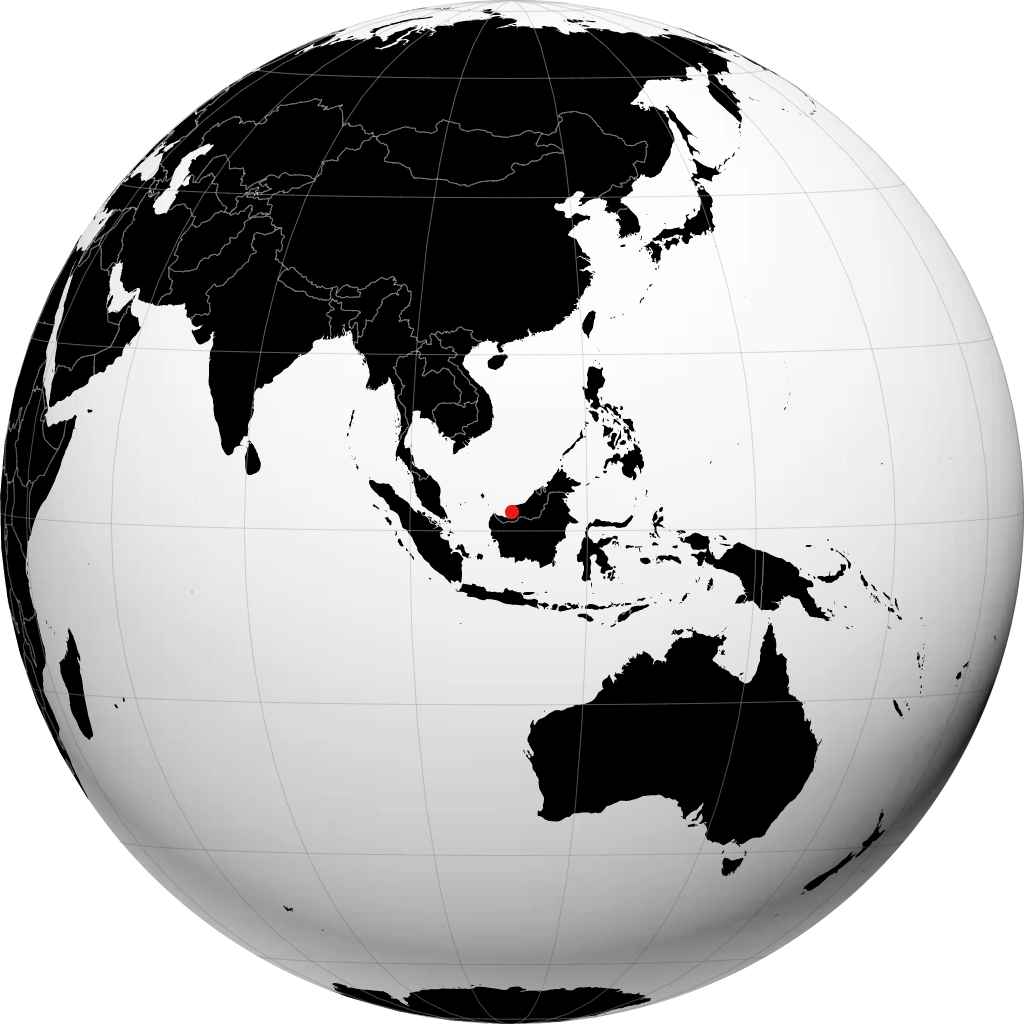 Sarikei auf dem Globus