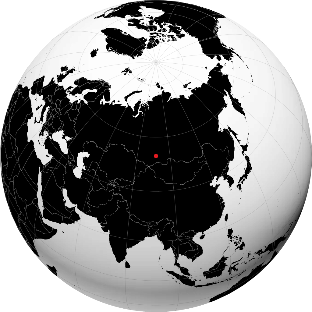 Sajanogorsk auf dem Globus