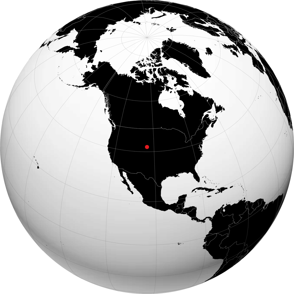 Scottsbluff auf dem Globus