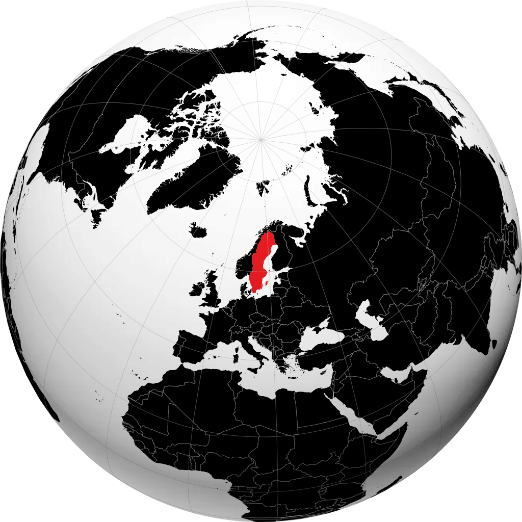 Schweden auf dem Globus