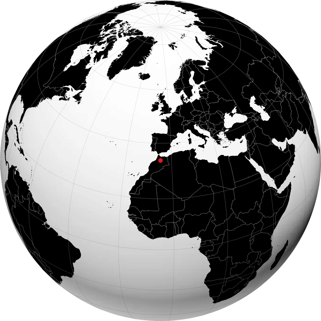 Sefrou auf dem Globus