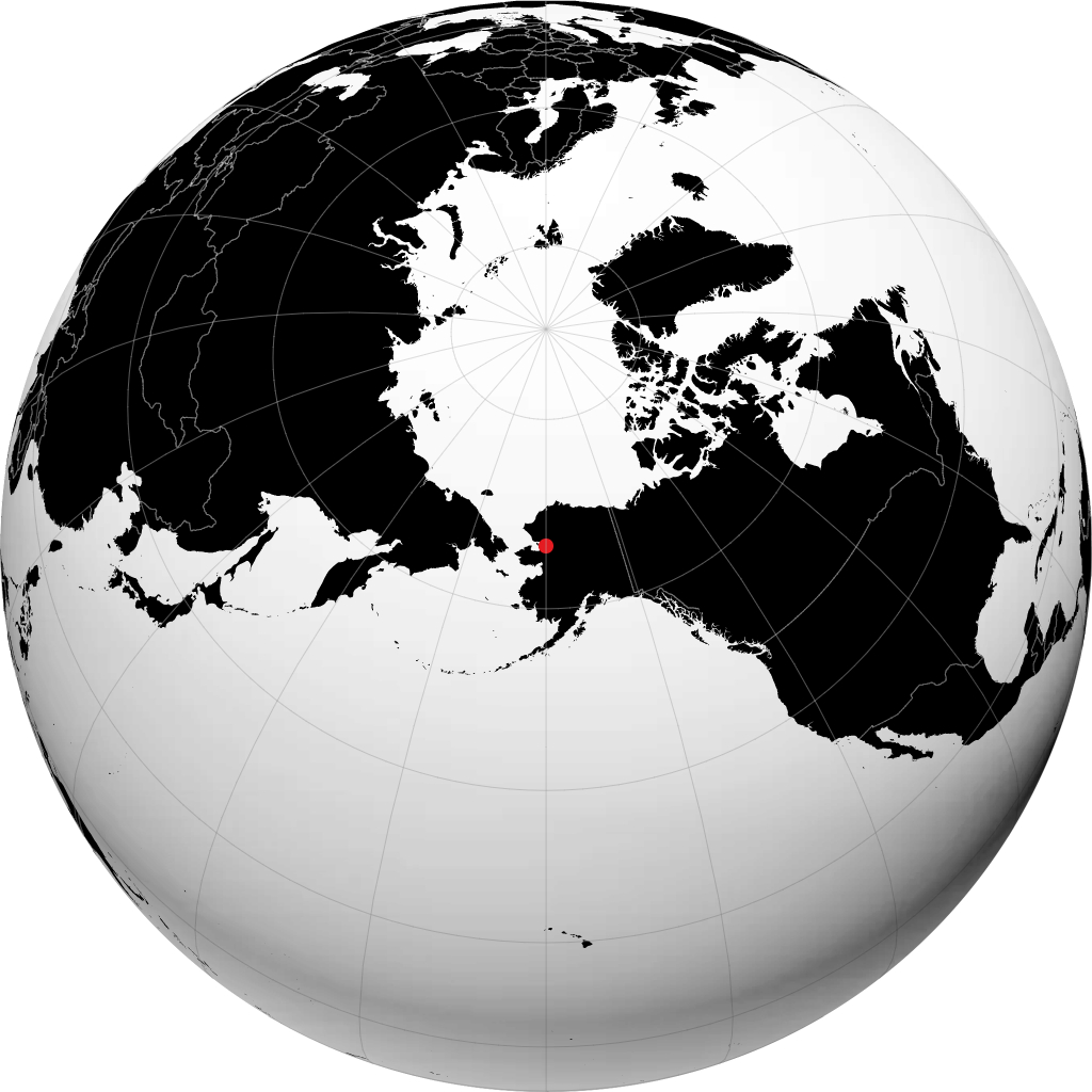Selawik auf dem Globus