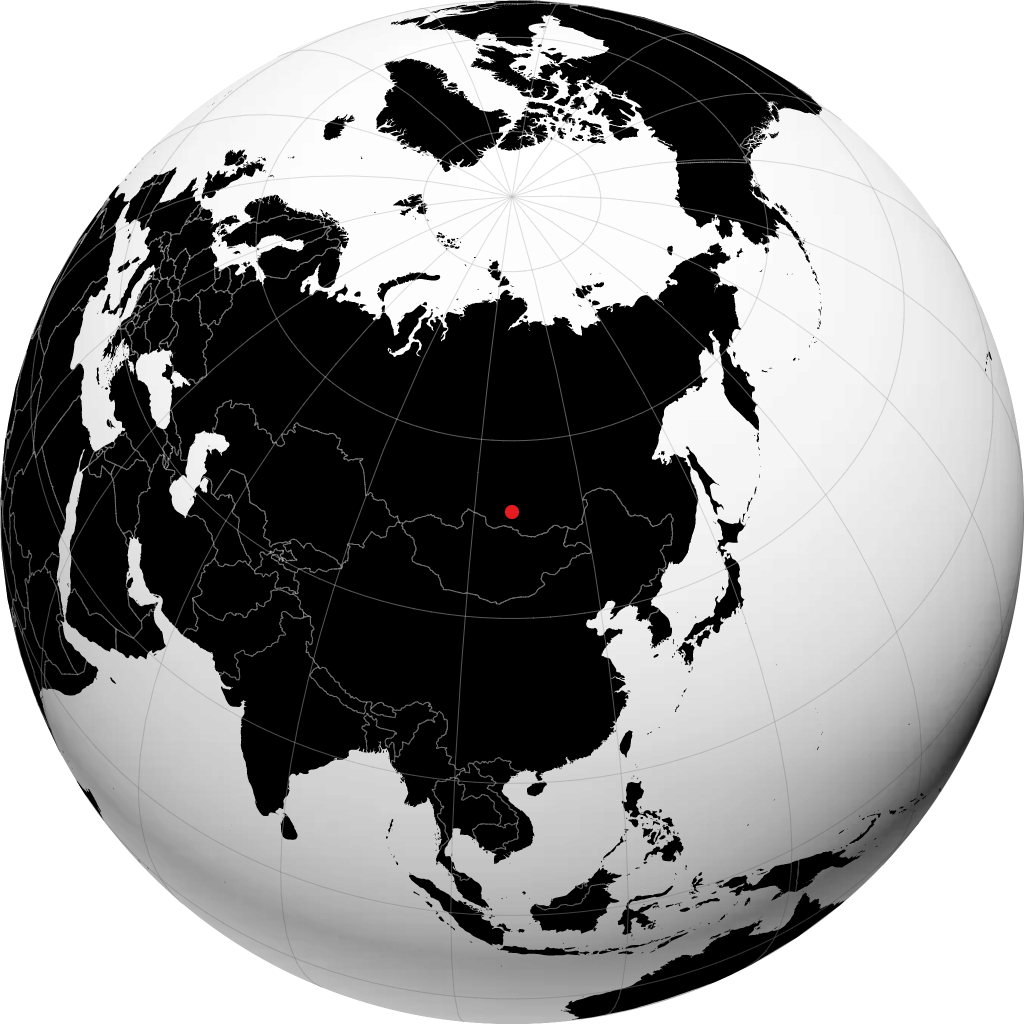 Selenginsk auf dem Globus