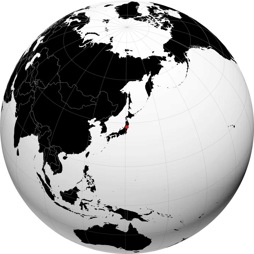 Sendai auf dem Globus