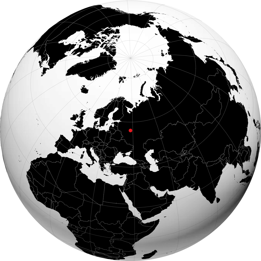 Sergiyev Posad auf dem Globus