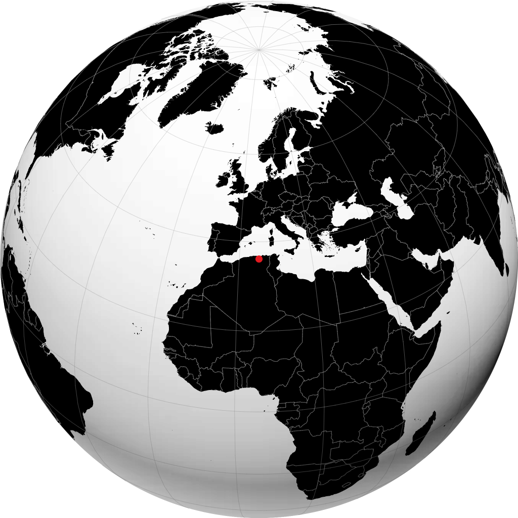 Sétif auf dem Globus
