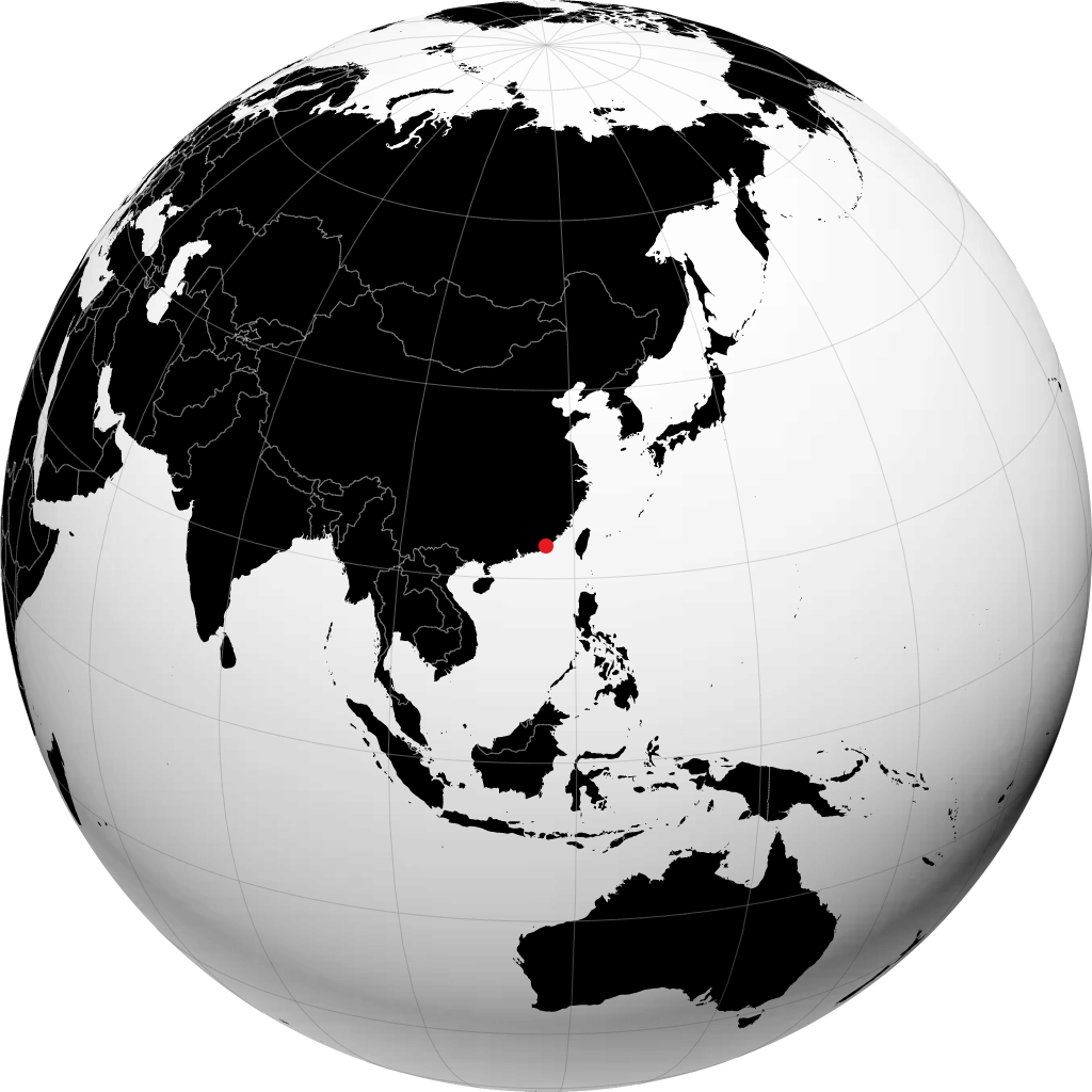 Shantou auf dem Globus