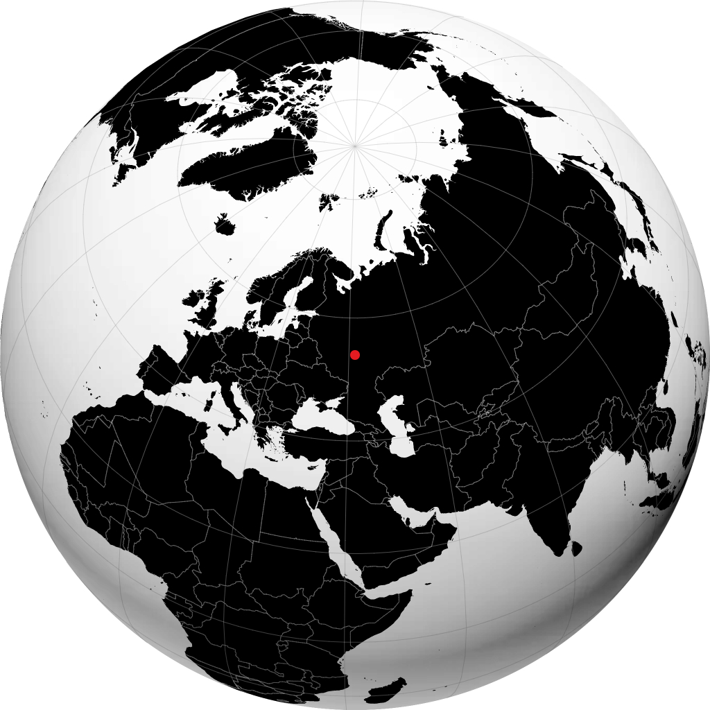 Shatsk auf dem Globus