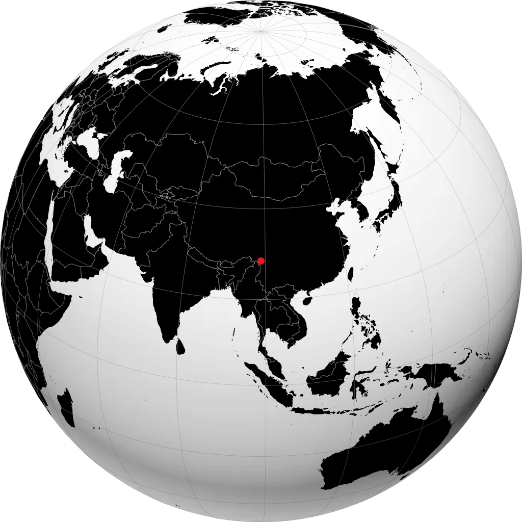 Shengping auf dem Globus