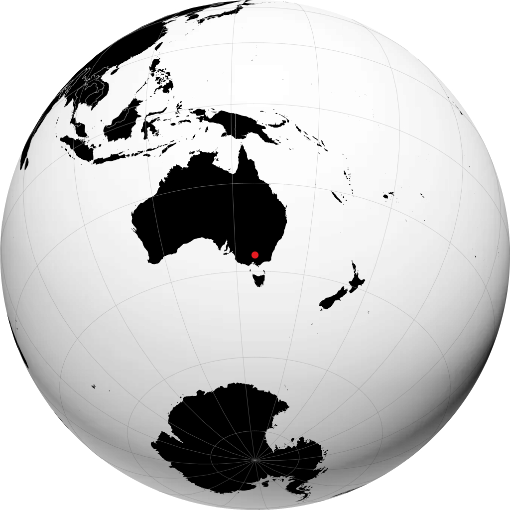 Shepparton auf dem Globus