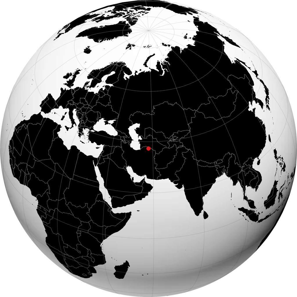 Shirvan auf dem Globus