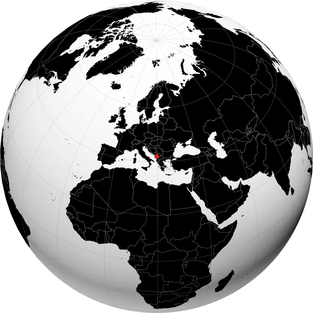 Shkoder auf dem Globus