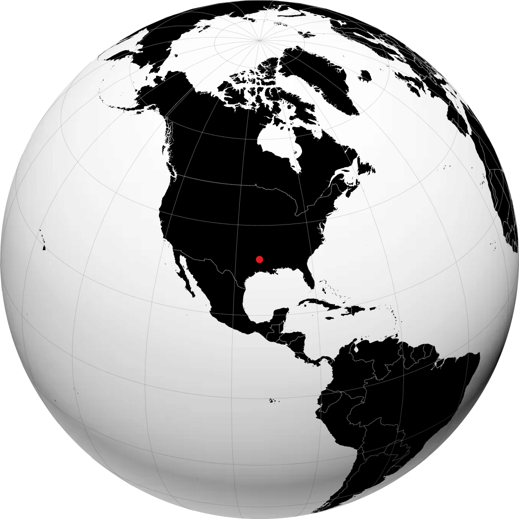 Shreveport auf dem Globus