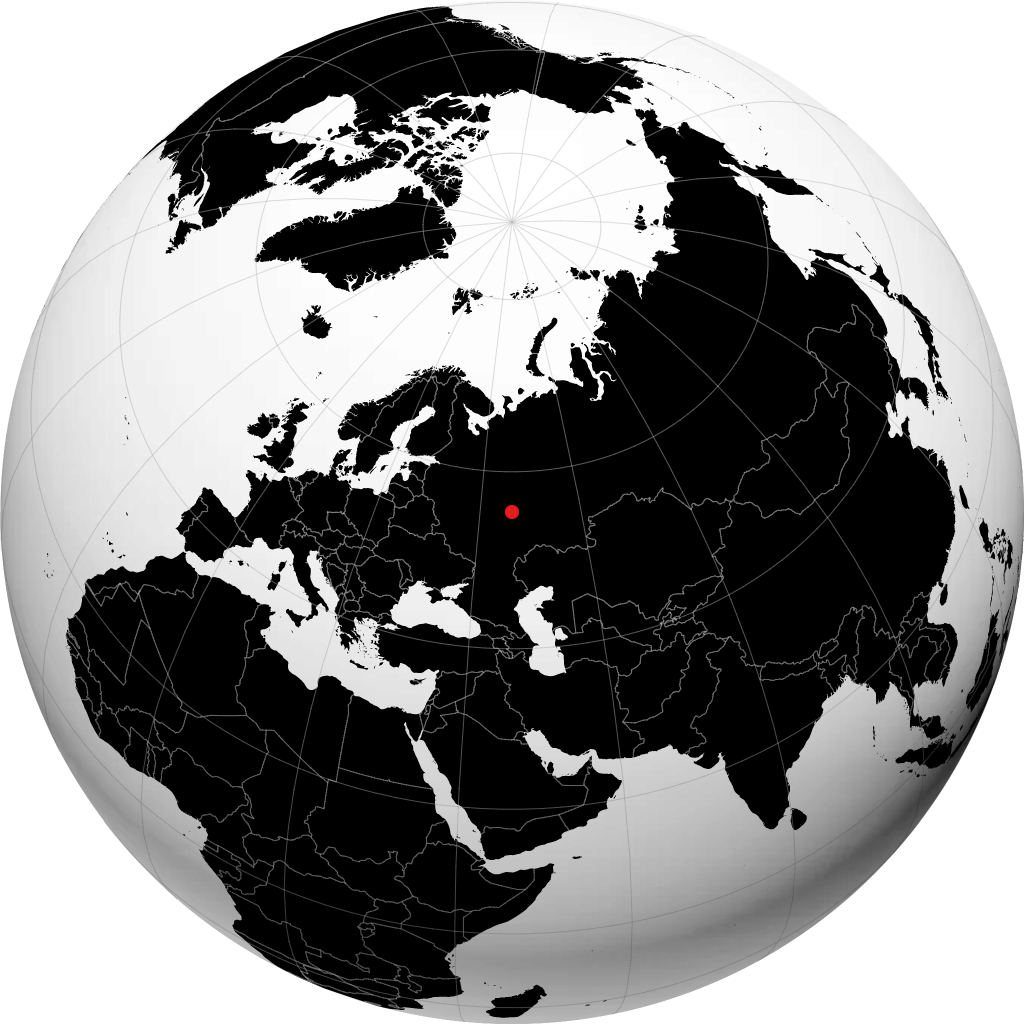 Shumerlya auf dem Globus